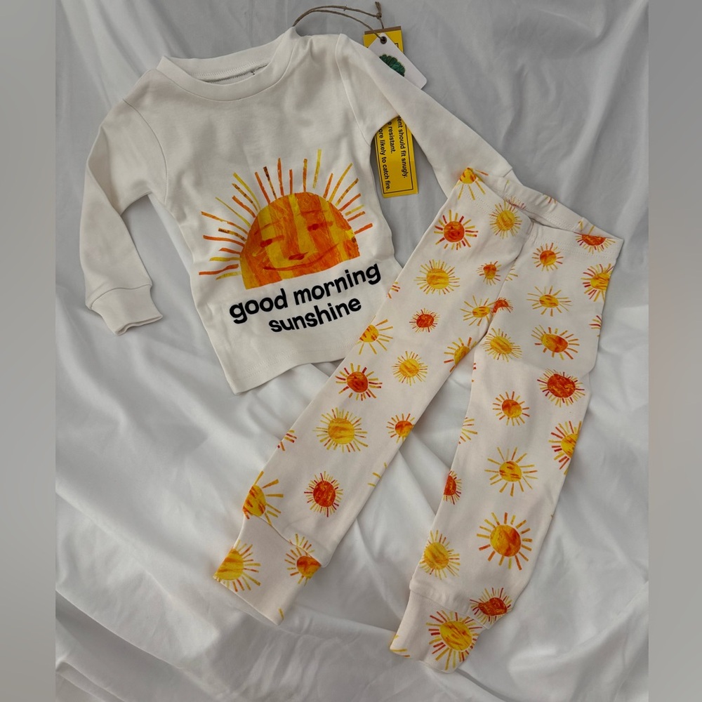 L'ovedbaby Limited Edition Sunny Day - Kids' Organic PJ Set Size: 4T